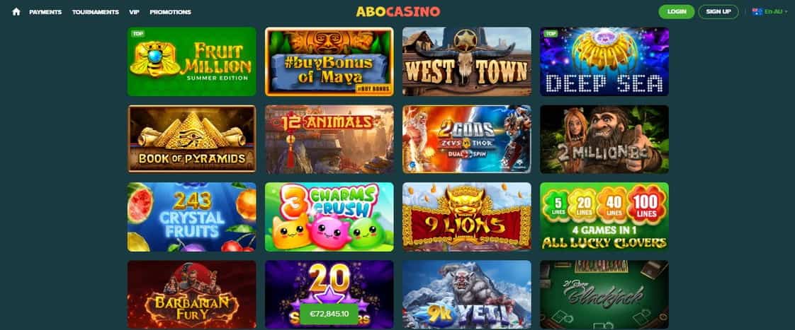 Pokies and other Abo Casino games