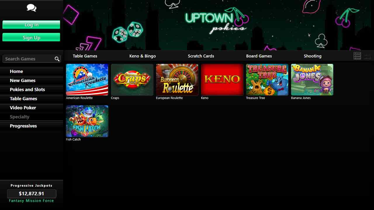 Uptown Pokies Casino Games